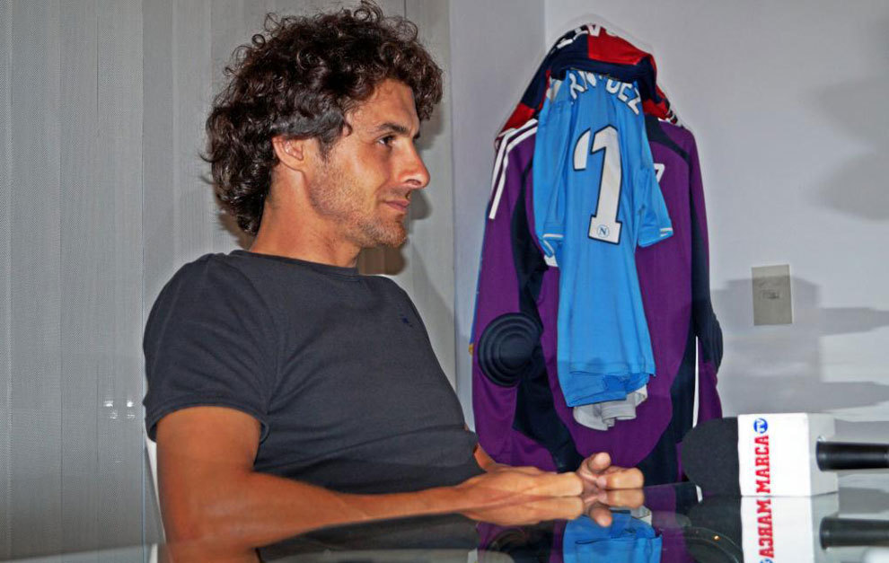 Pablo Aimar, en un momento de su entrevista con MARCA.