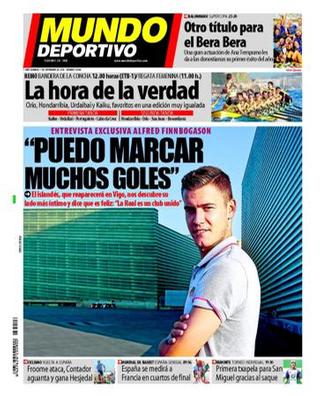 Capa do jornal El Mundo Deportivo Gipuzkoa