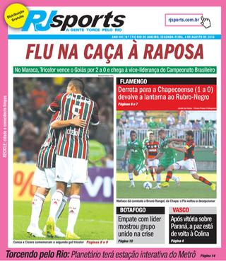 Capa do jornal RJSports