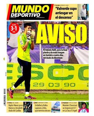 Capa do jornal El Mundo Deportivo Gipuzkoa