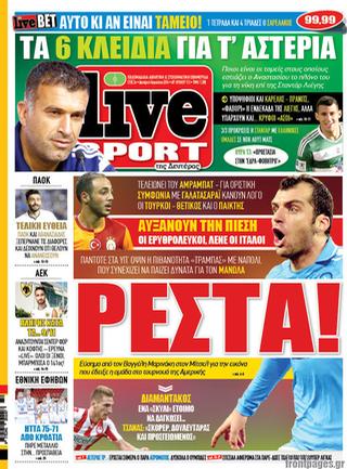 Capa do jornal Live Sport