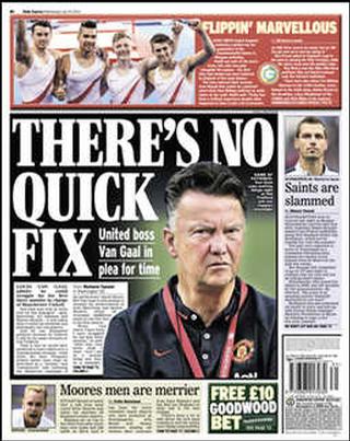 Capa do jornal Daily Express (sports)