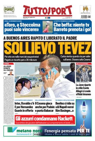 Capa do jornal Tuttosport