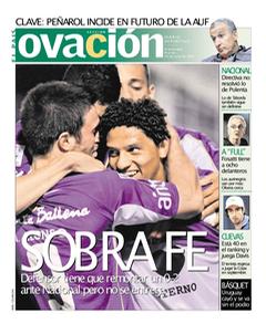 Capa do jornal Ovación