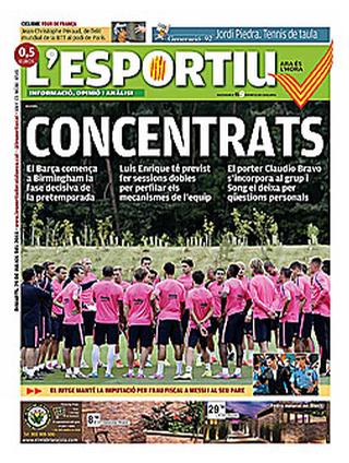 Capa do jornal L'Esportiu