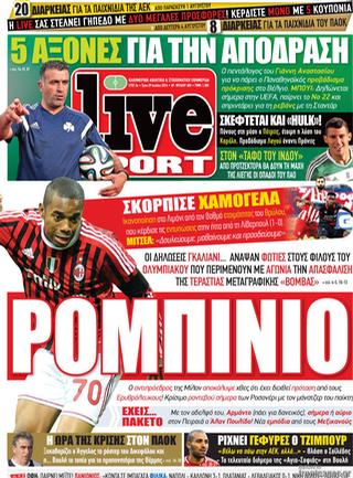 Capa do jornal Live Sport