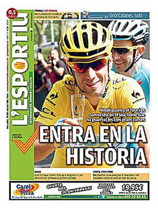 Capa do jornal L'Esportiu