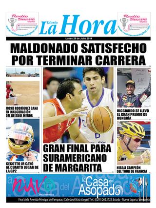 Capa fazer Jornal Diario La Hora (deportes)