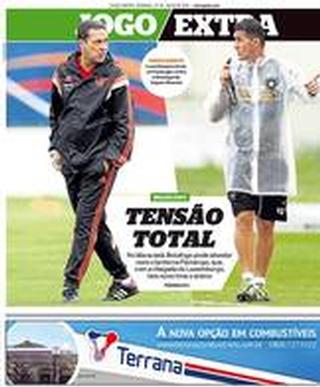 Capa do jornal Jogo Extra (Extra)