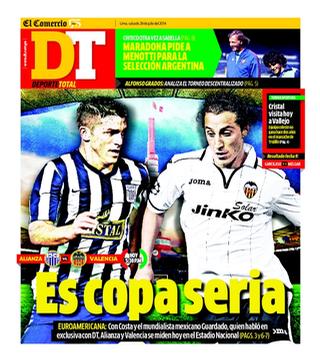 Capa do jornal Deporte Total - El Comercio