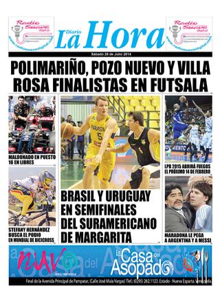 Capa do jornal Diario La Hora (deportes)