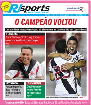 Capa do jornal RJSports