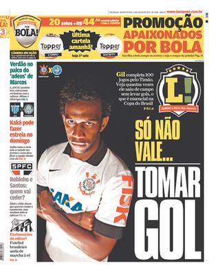 Capa do jornal Lance SP