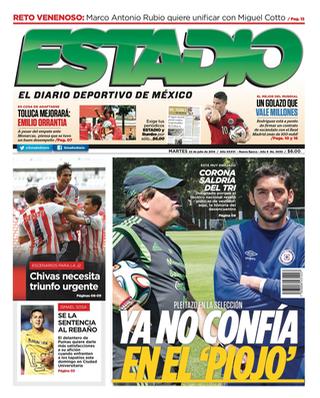 Capa do jornal Estadio