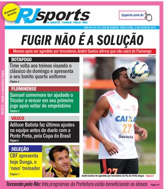 Capa do jornal RJSports