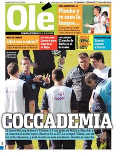 Capa do jornal Olé