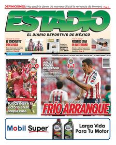 Capa do jornal Estadio