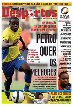 Capa do jornal Jornal dos Desportos