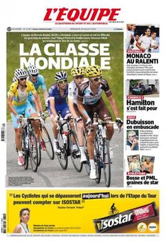 Capa do jornal L'Équipe