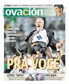 Capa do jornal Ovación