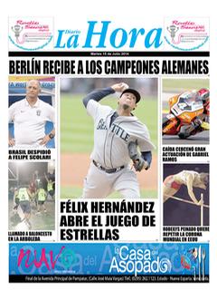 Capa do jornal Diario La Hora (deportes)