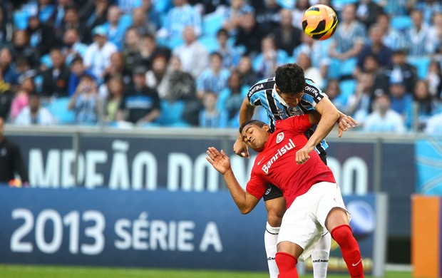 Gre-Nal com Jorge Henrique e Riveros (Foto: Lucas Uebel/Divulgação, Grêmio)